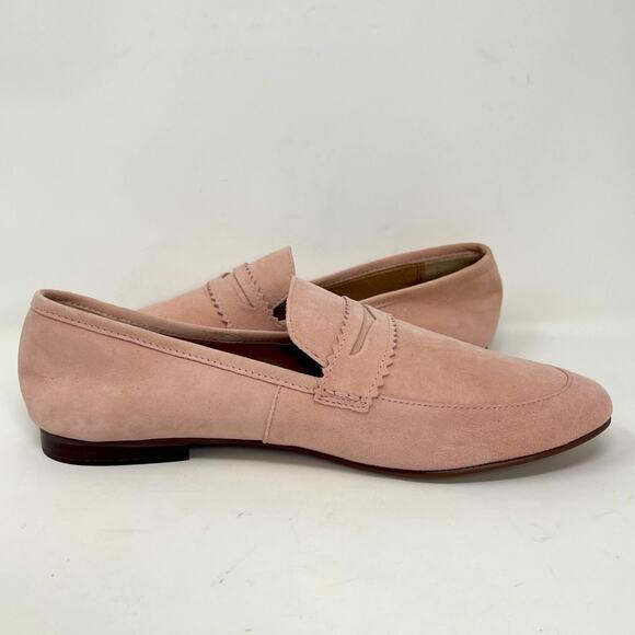 Suede Ice Pink Penny Loafers NWOT - Picture 5 of 13